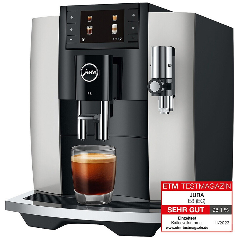 Jura E8 EC Platin Espressomaschine - Hochwertiger Kaffeegenuss