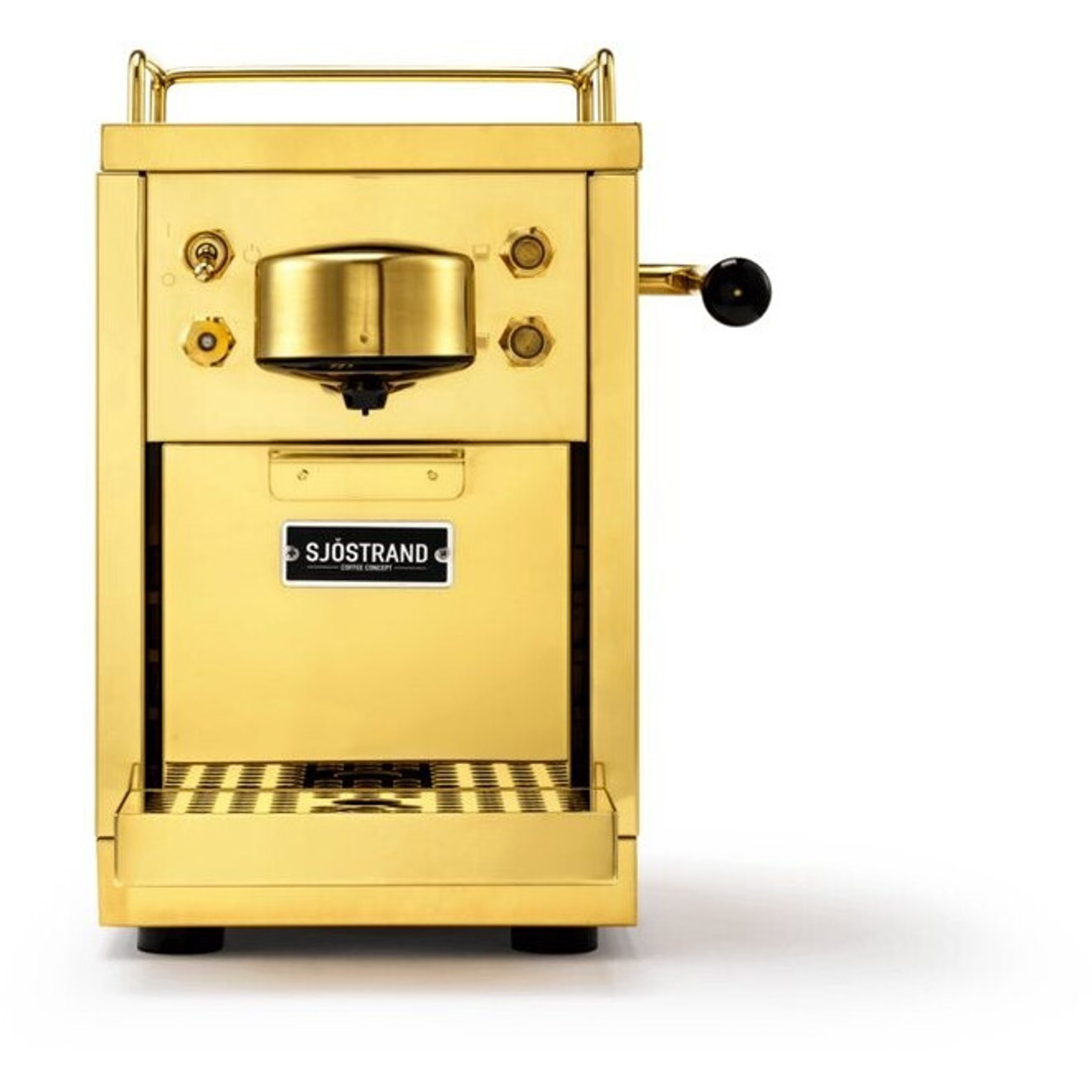 Sjöstrand M1STEUA Espresso-Kapselmaschine - Messing Gold - Elegante Kaffeegenusslösung