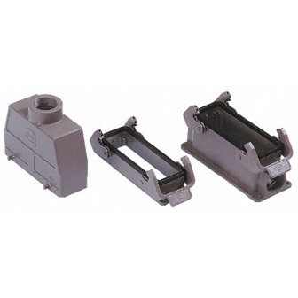Harting HAN 24B Sockelgehäuse 2xM40 mit Kappe - Modell 19300240273