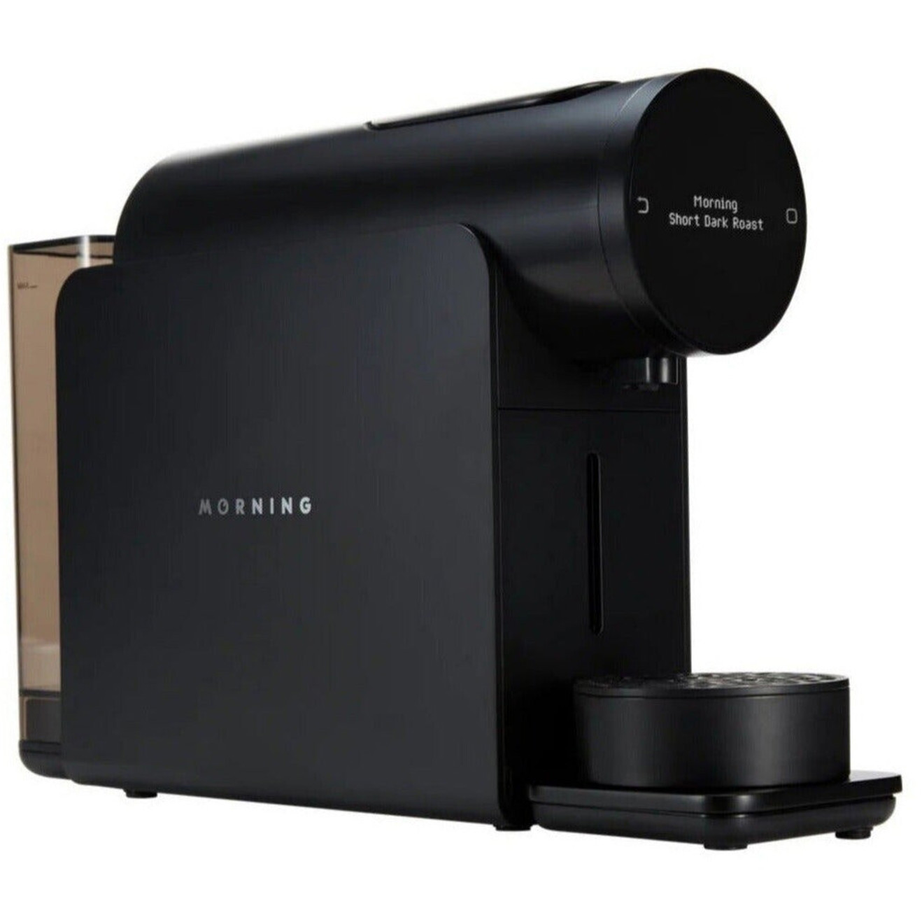 Schwarze Kapselmaschine für den perfekten Morgen