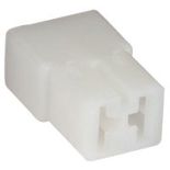 TE Connectivity AMP FASTIN-FASTON Crimpkontaktgehäuse, 6.35mm, 2-polig, Stecker, Nylon 6.6, Natur - Ideal für zuverlässige Verbindungen