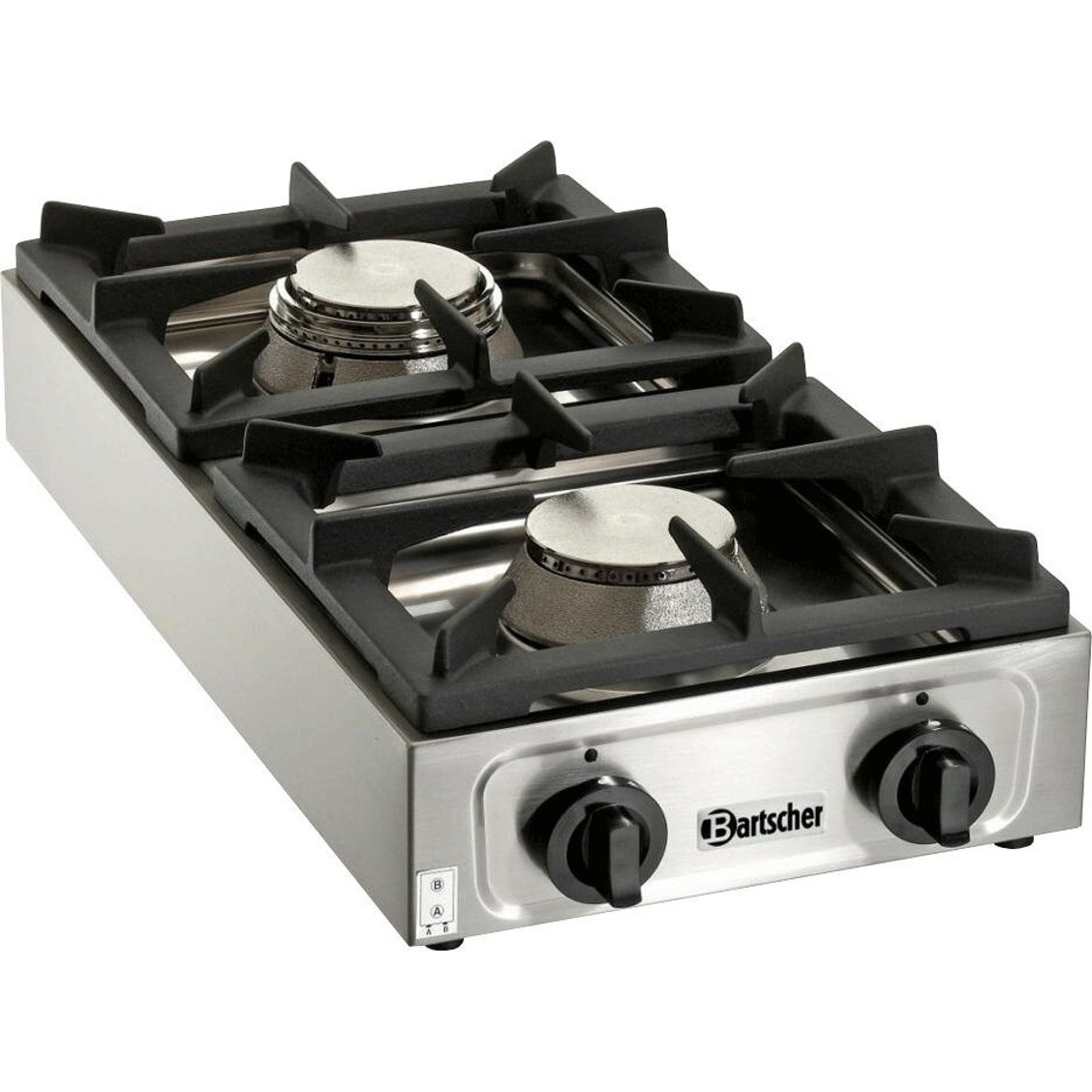 Bartscher 2-Flammen Gas Tischkocher - Leistungsstarker Kochplatte (1057503)