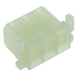 TE Connectivity AMP FASTIN-FASTON Crimpkontaktgehäuse - 6-polig - Stecker aus Nylon 6.6 - B 6.35mm - Farbe: Natur