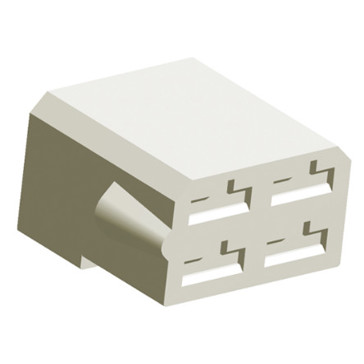 TE Connectivity AMP FASTIN-FASTON Crimpkontaktgehäuse | Buchse | Nylon 6.6 | B 6.35mm | Natur | 4-polig