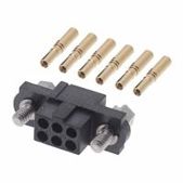 HARWIN M80 PCB Steckverbinder-Satz | Verbinder-Kit 6 lose Hülsencrimpkontakte | Crimpgehäuse | Gehäuse mit sechseckigen