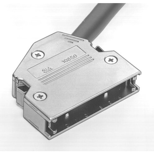 3M™ 10350-C500-00 | MDR Rundkabel Verbinder Griffkappe | 60° Kabelausgang | Metall | 50-pol | 103 Serie